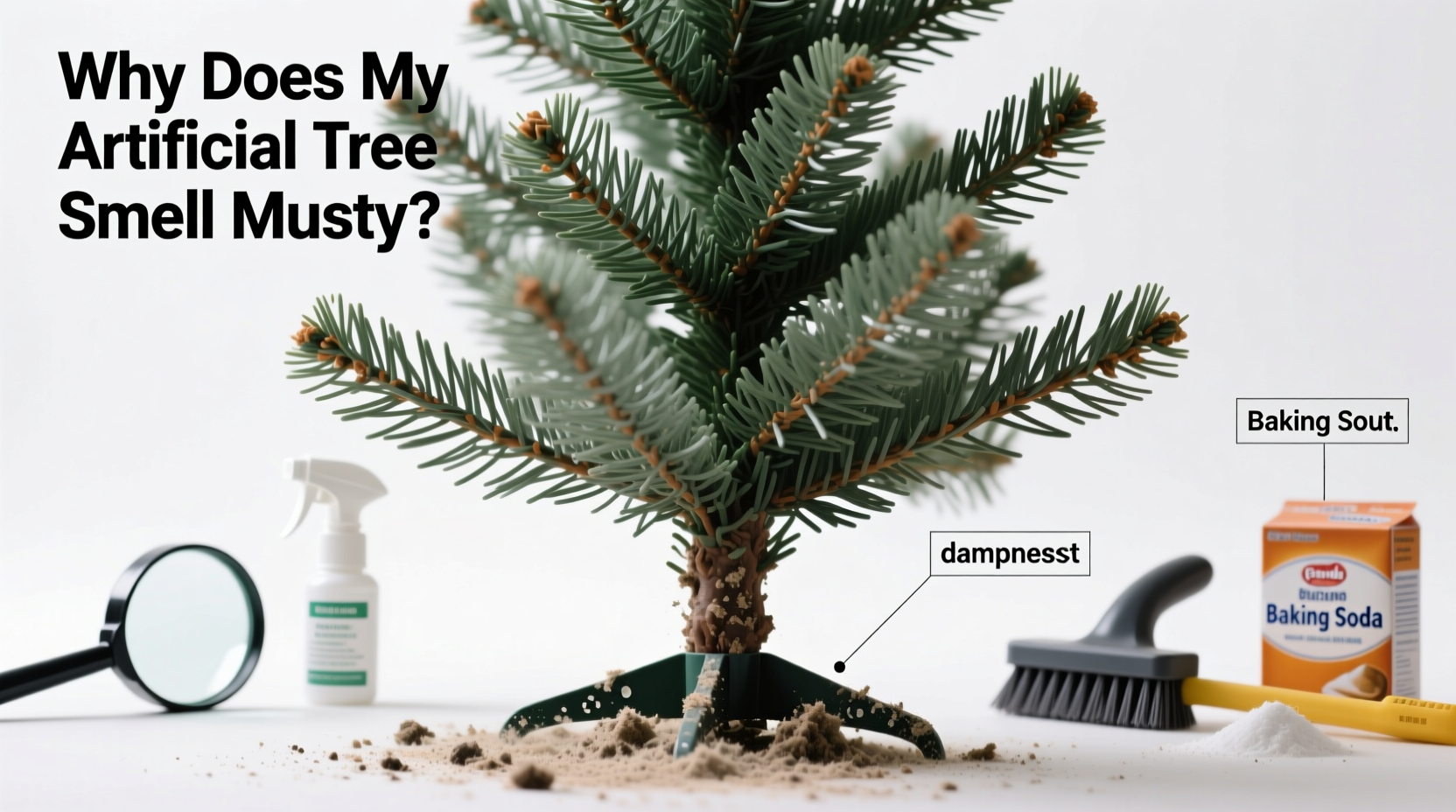 why does my artificial christmas tree smell musty and how to fix it fast