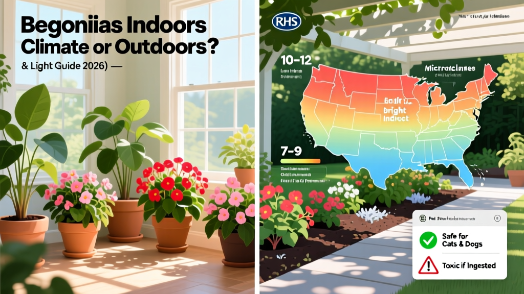 Begonias Indoor or Outdoor? Climate & Light Guide (2026)