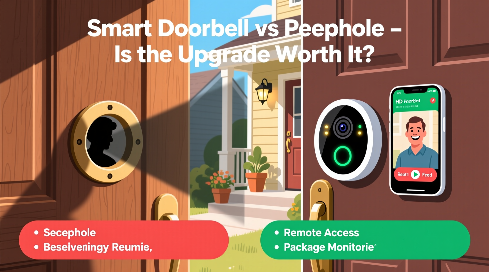 smart doorbell vs peephole security upgrade worth it