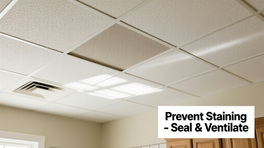 How to Prevent Acoustic Tile Staining in Ceilings