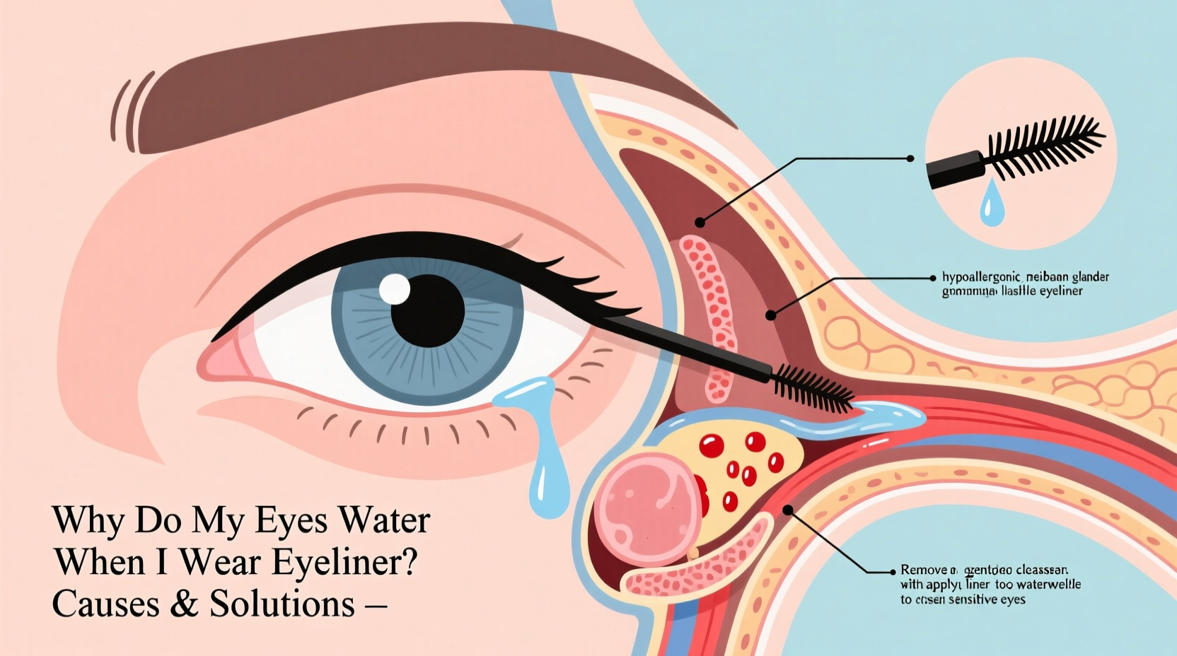 why do my eyes water when i wear eyeliner possible causes and simple solutions