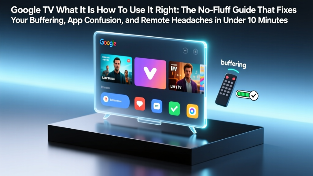 Google TV What It Is How To Use It Right: The No-Fluff Guide That Fixes Your Buffering, App Confusion, and Remote Headaches in Under 10 Minutes