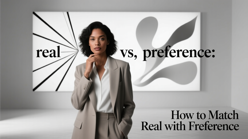 How To Match Real With Preference: A Practical Framework for Alignment in Design, UX, and Product Strategy