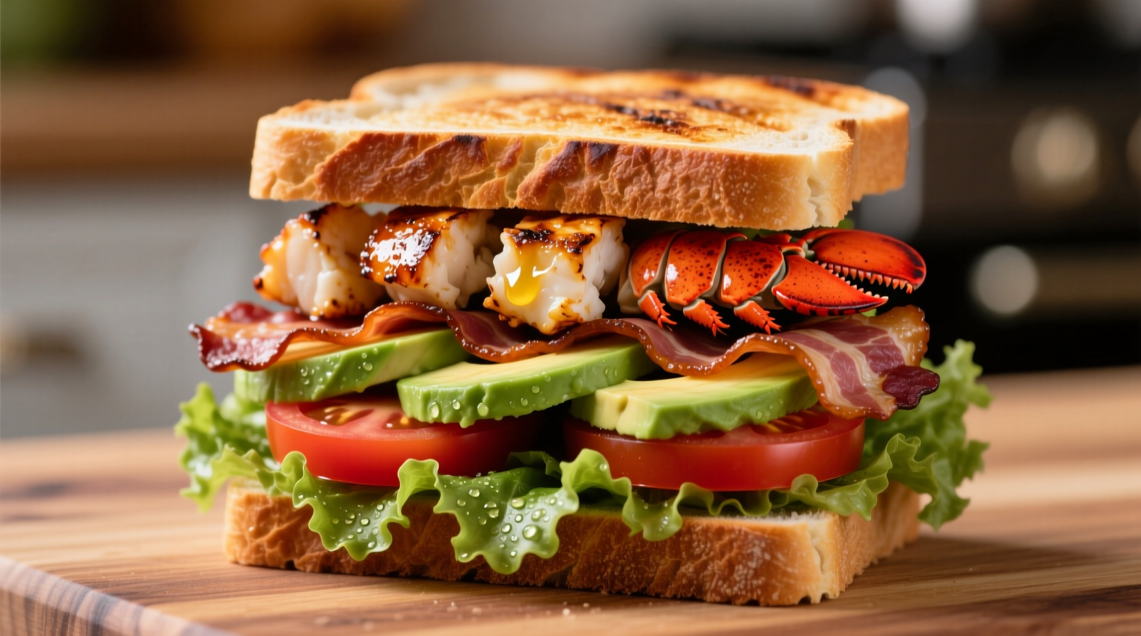 food lab ultimate lobster bacon avocado lettuce tomato sandwich recipe