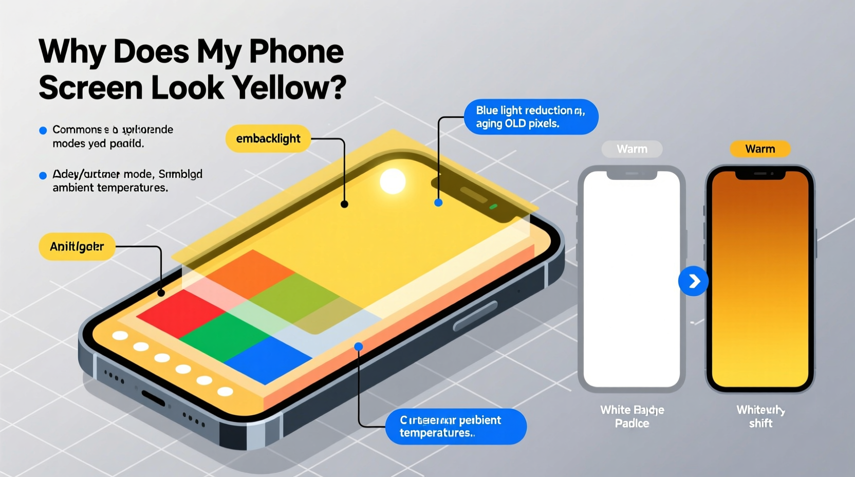 why does my phone screen look yellow color temperature explained