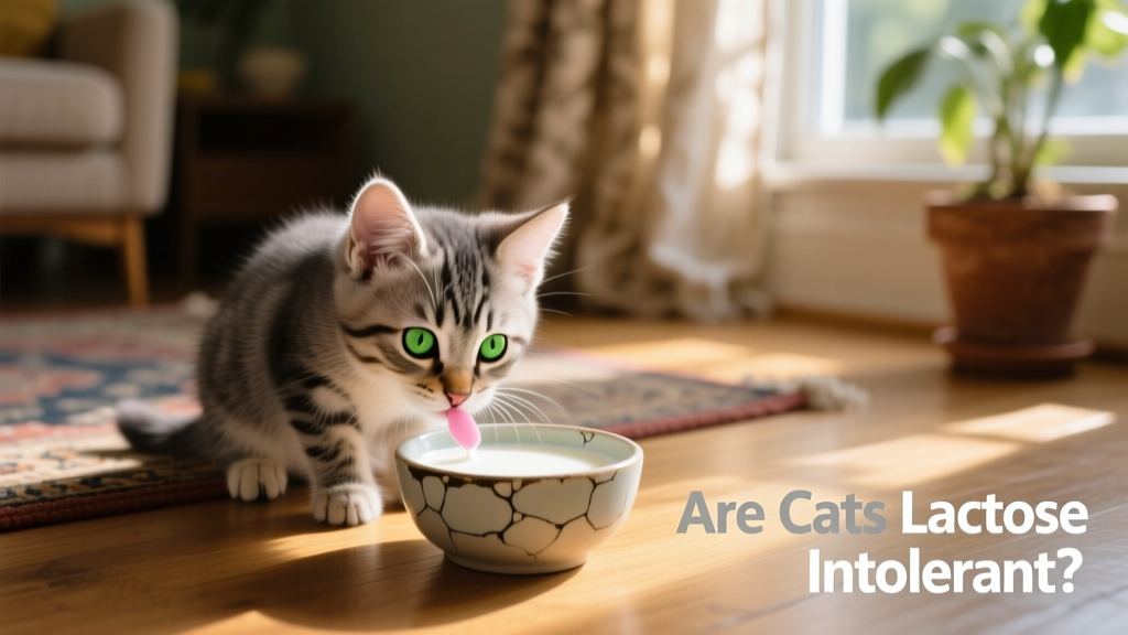 A curious kitten sniffing a small bowl of milk