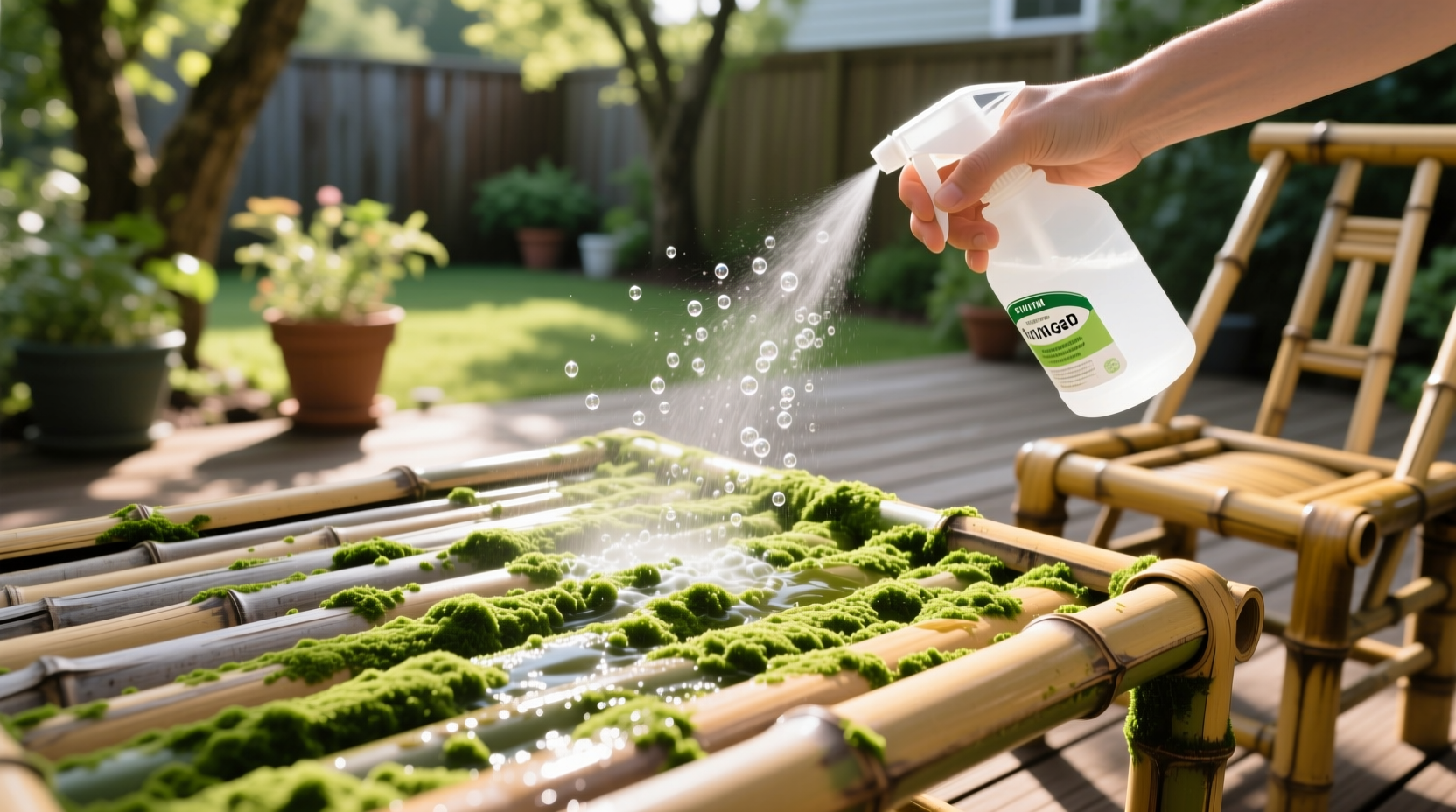 eco friendly cleaning tips remove algae from bamboo