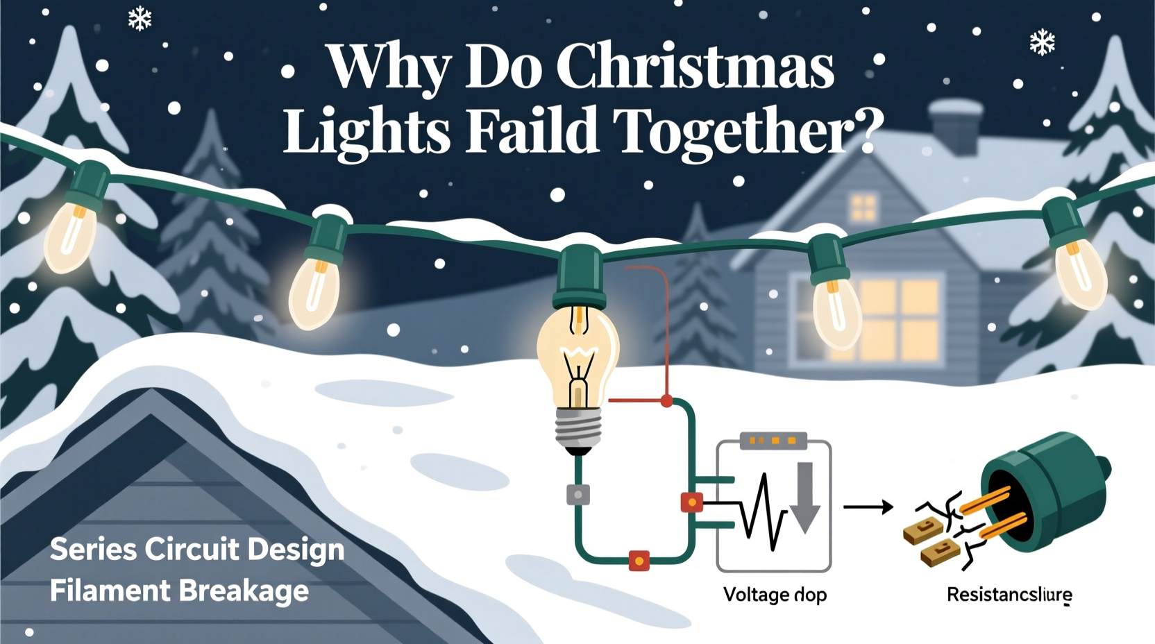 why do christmas lights often fail at the same time science behind it