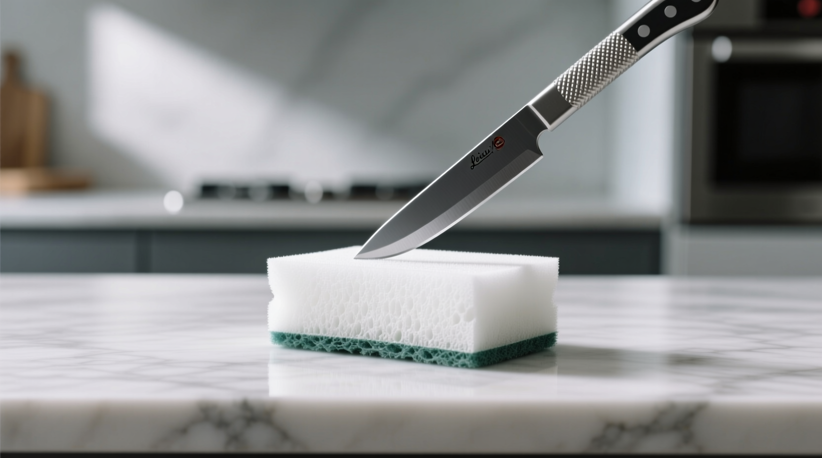 keep sponges from getting grimy with one cut
