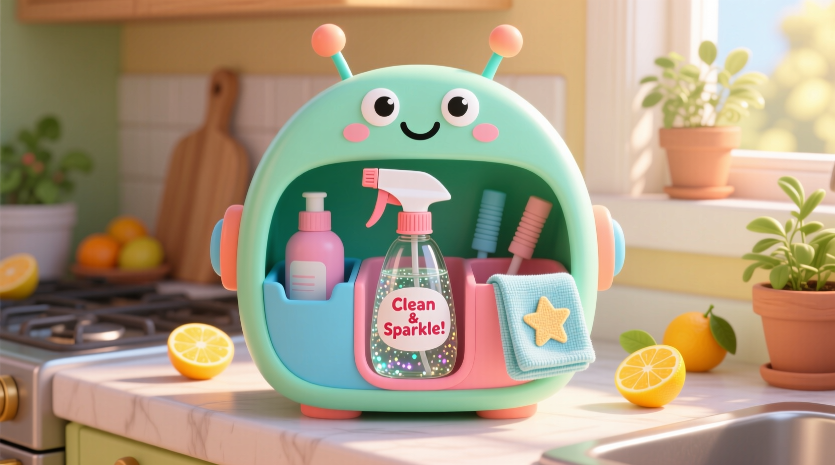 kid friendly cleaning caddy diy cleaning spray
