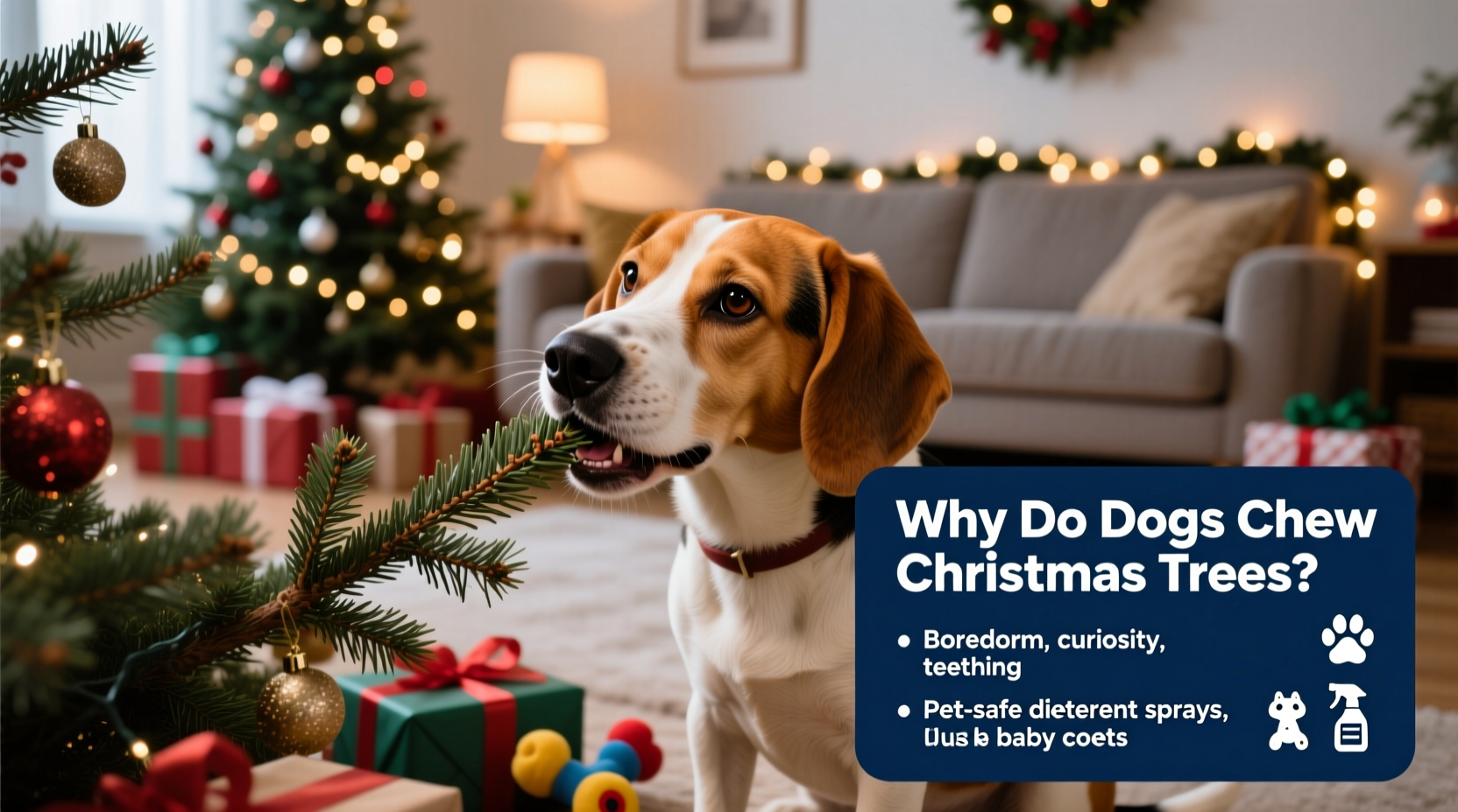 why does my dog chew on christmas tree branches and how to stop it