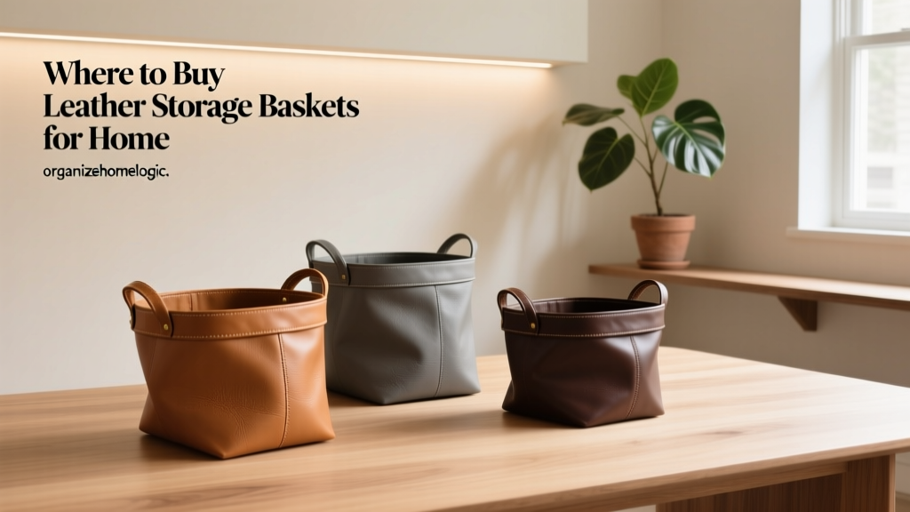 Where to Buy Leather Storage Baskets for Home