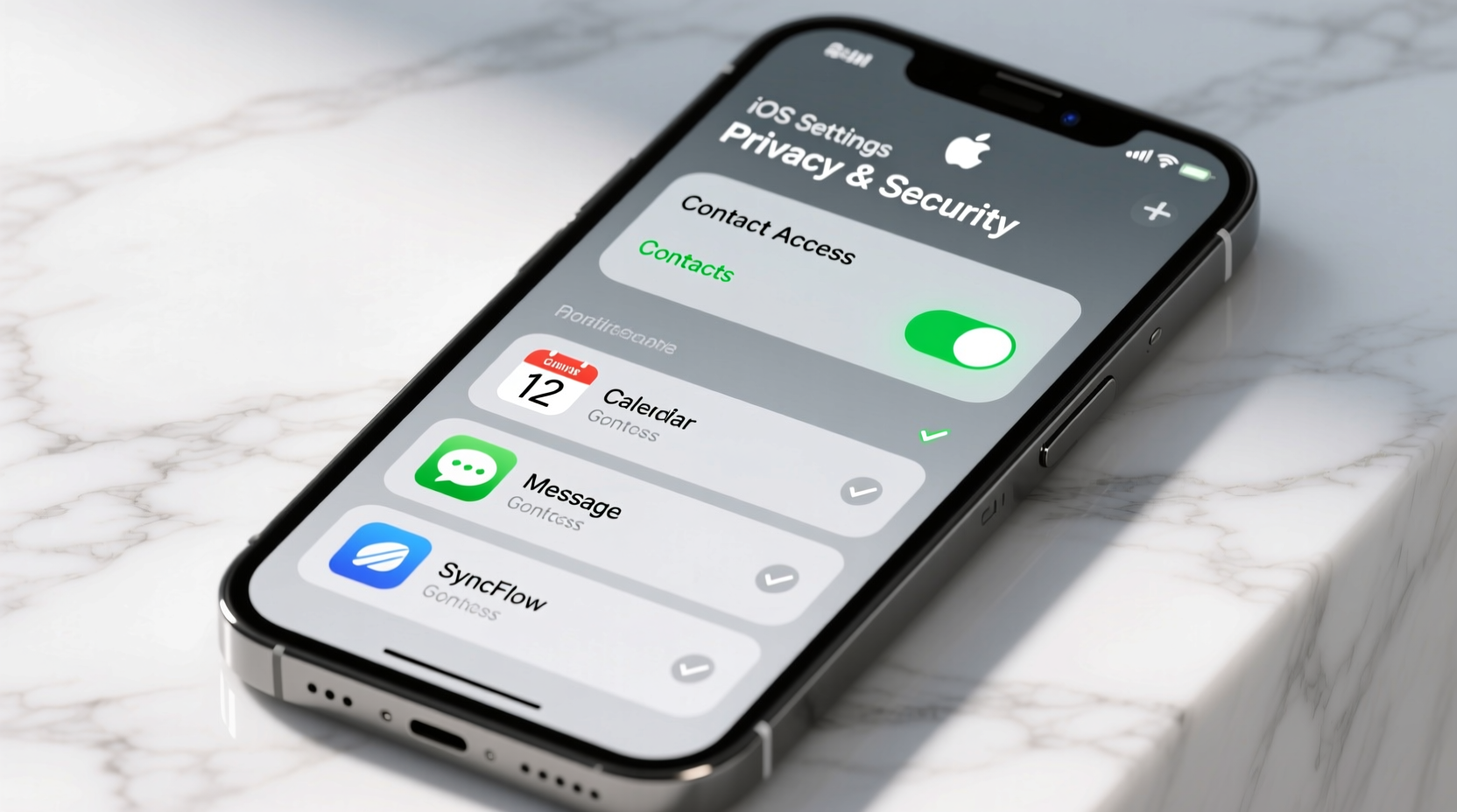 you can control which contacts apps can access in ios