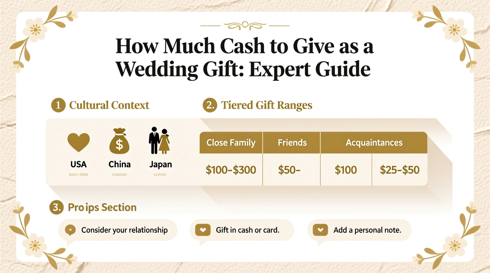 how much cash should i give for a wedding gift