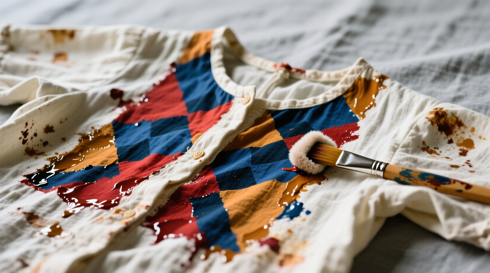 acrylic paint removal from cotton smocks