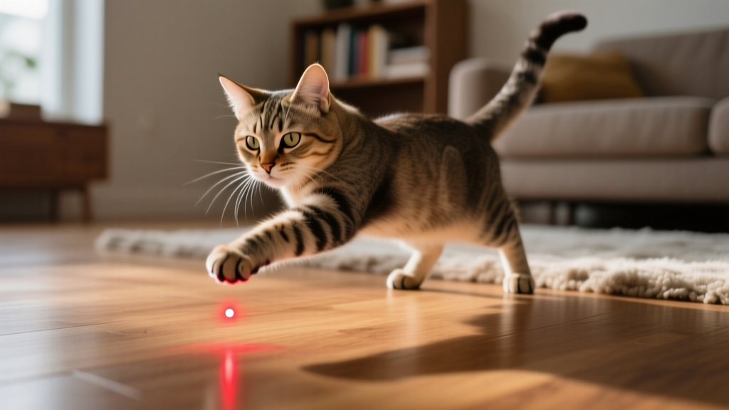 Cat Paw Swatting at the Laser Dot: Hunt Drive