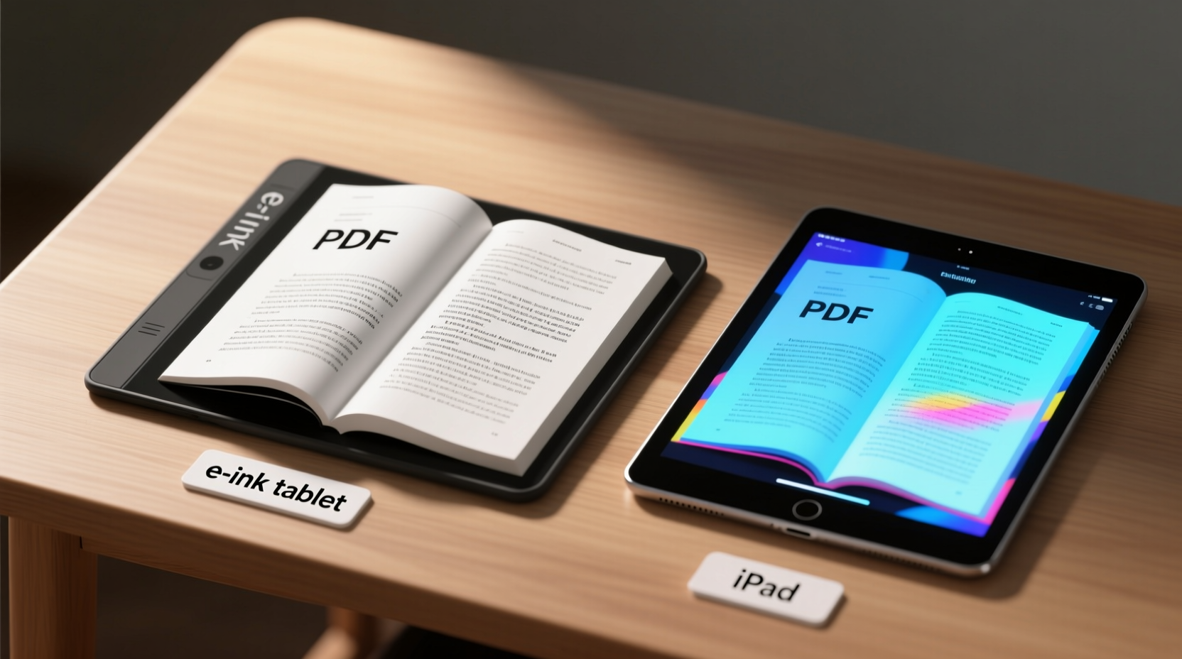 e ink tablet vs ipad which is better for reading pdf textbooks