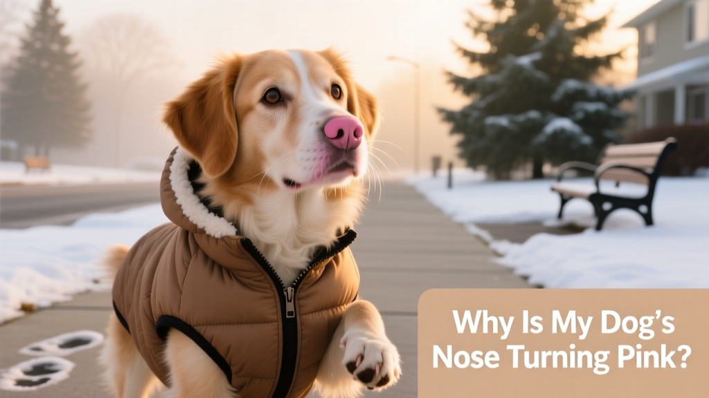 Dog wearing a cozy insulated jacket outdoors on a crisp winter day