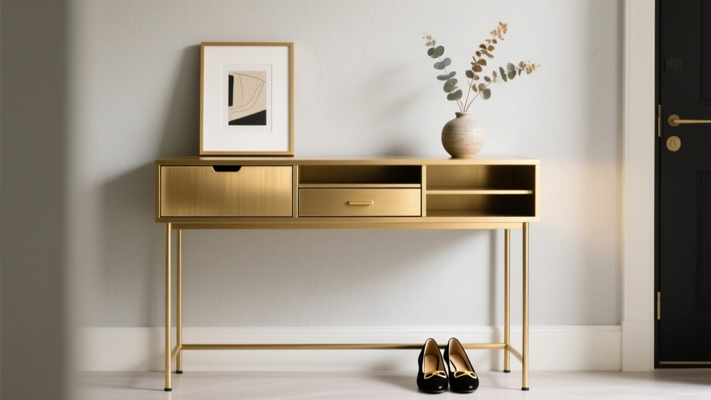Gold Entryway Table with Storage: Buy & Safety Tips
