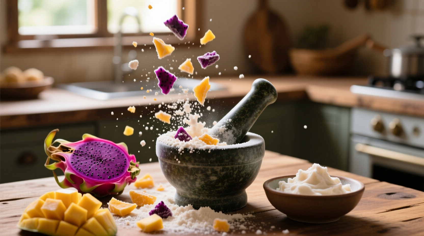 how to use freeze dried fruit for frosting