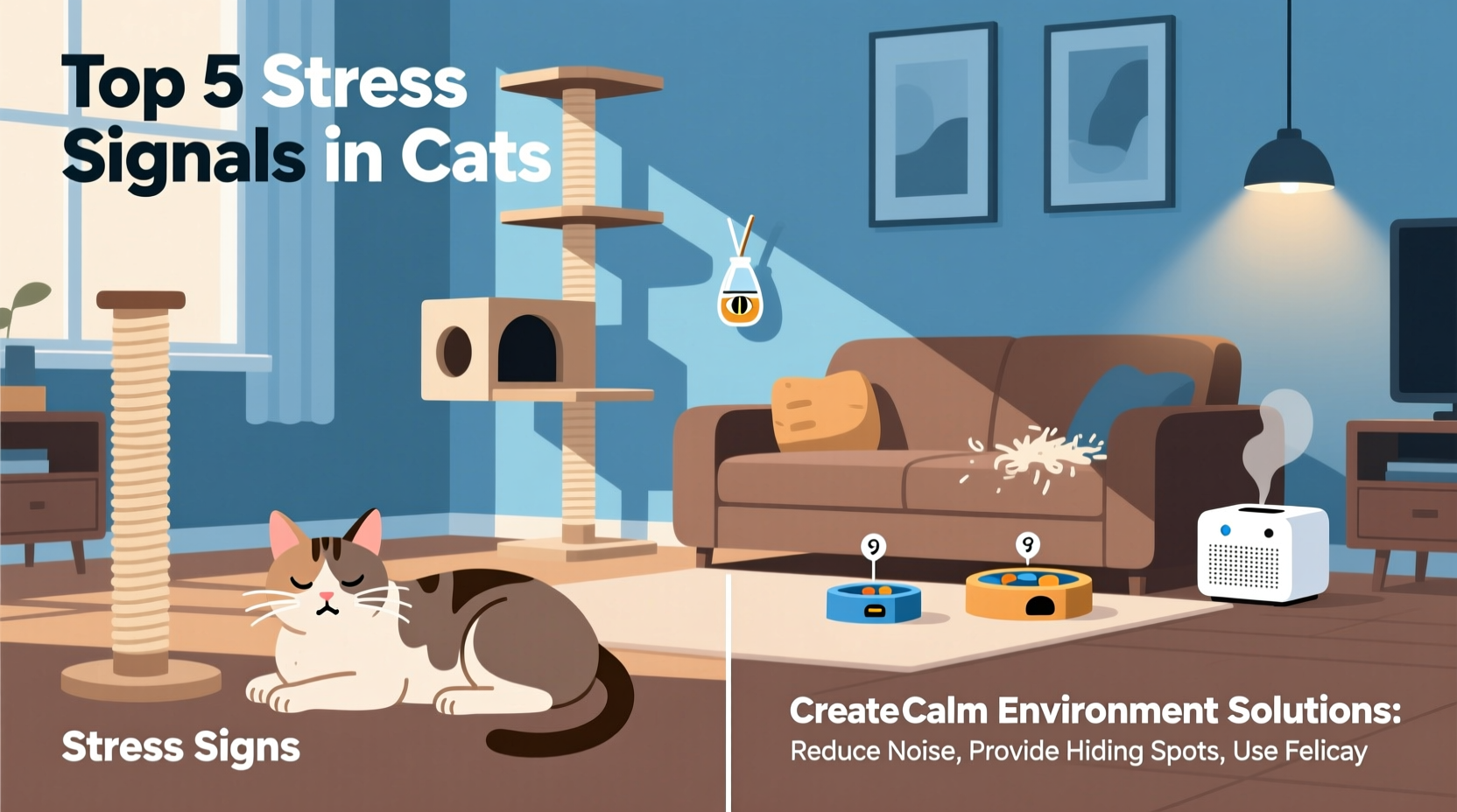 behavioral signs your cat is stressed and how to create a calm environment