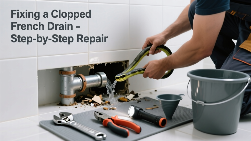 Fixing a Clogged French Drain in the Bathroom