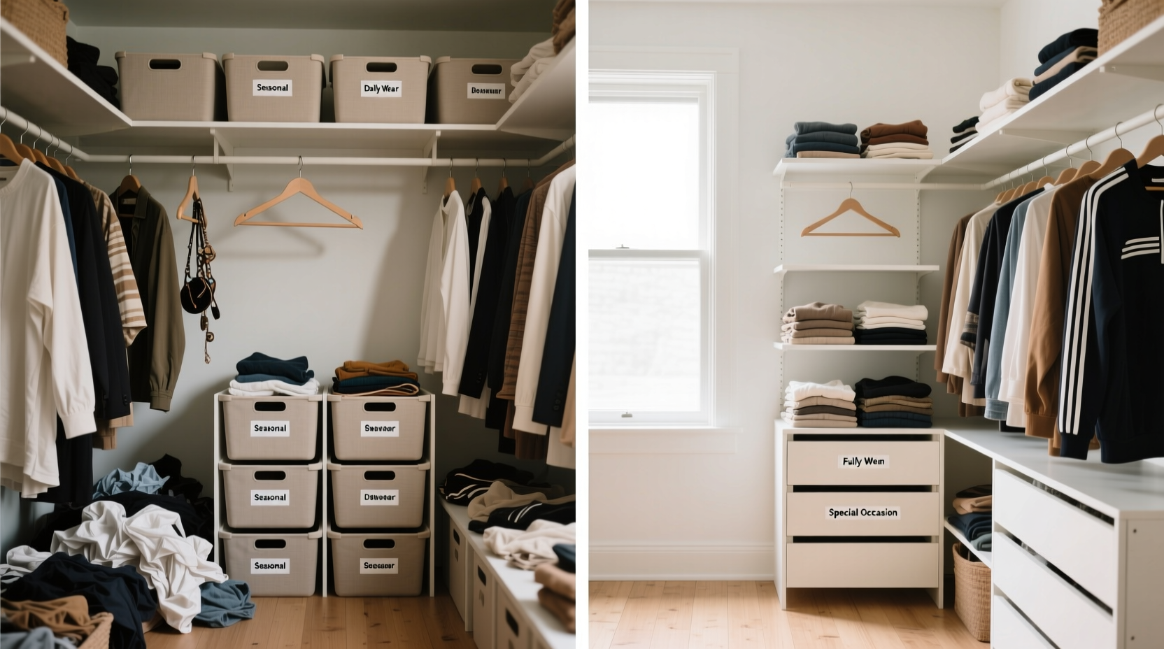 shared closet organization for couples