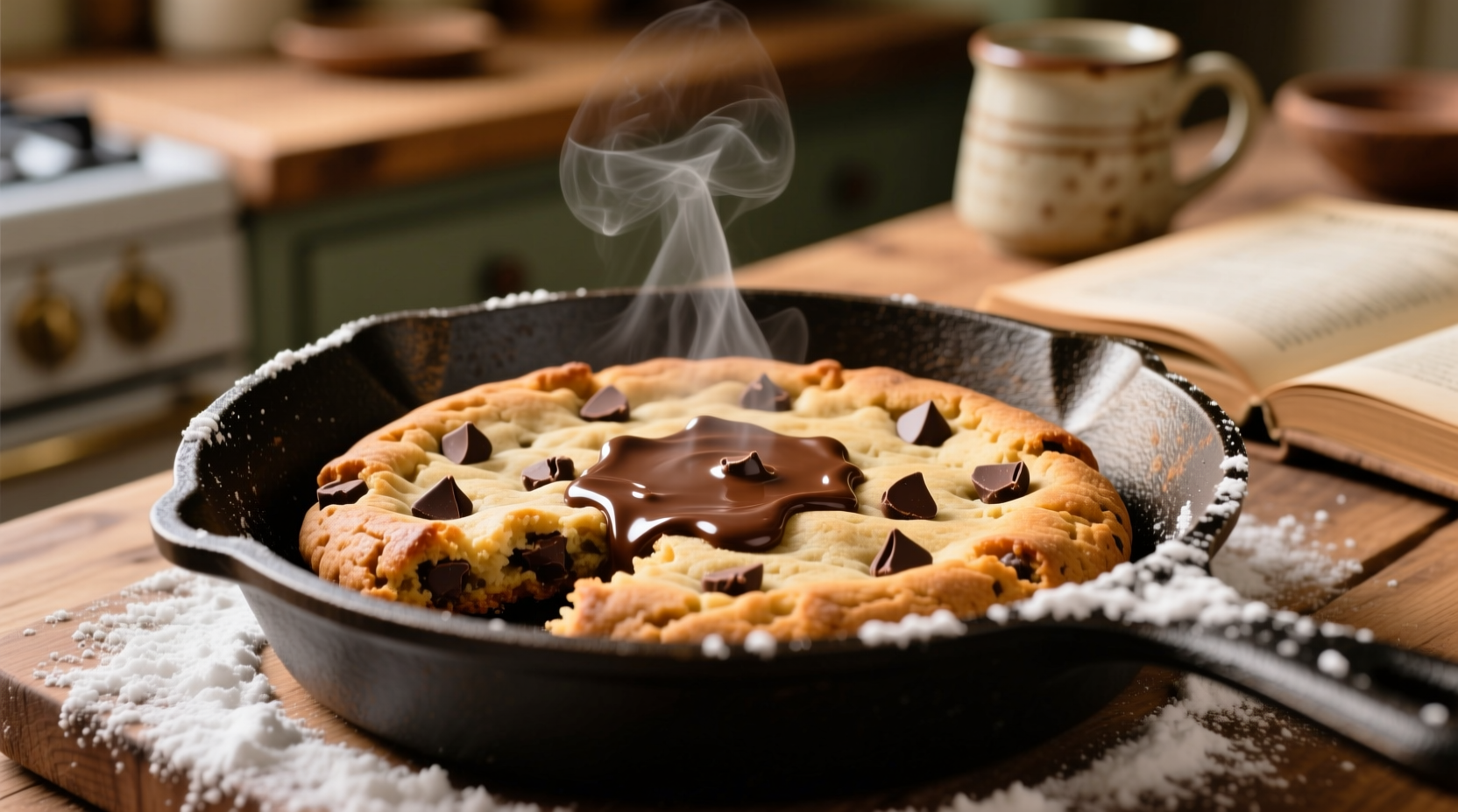 skillet chocolate chip cookie