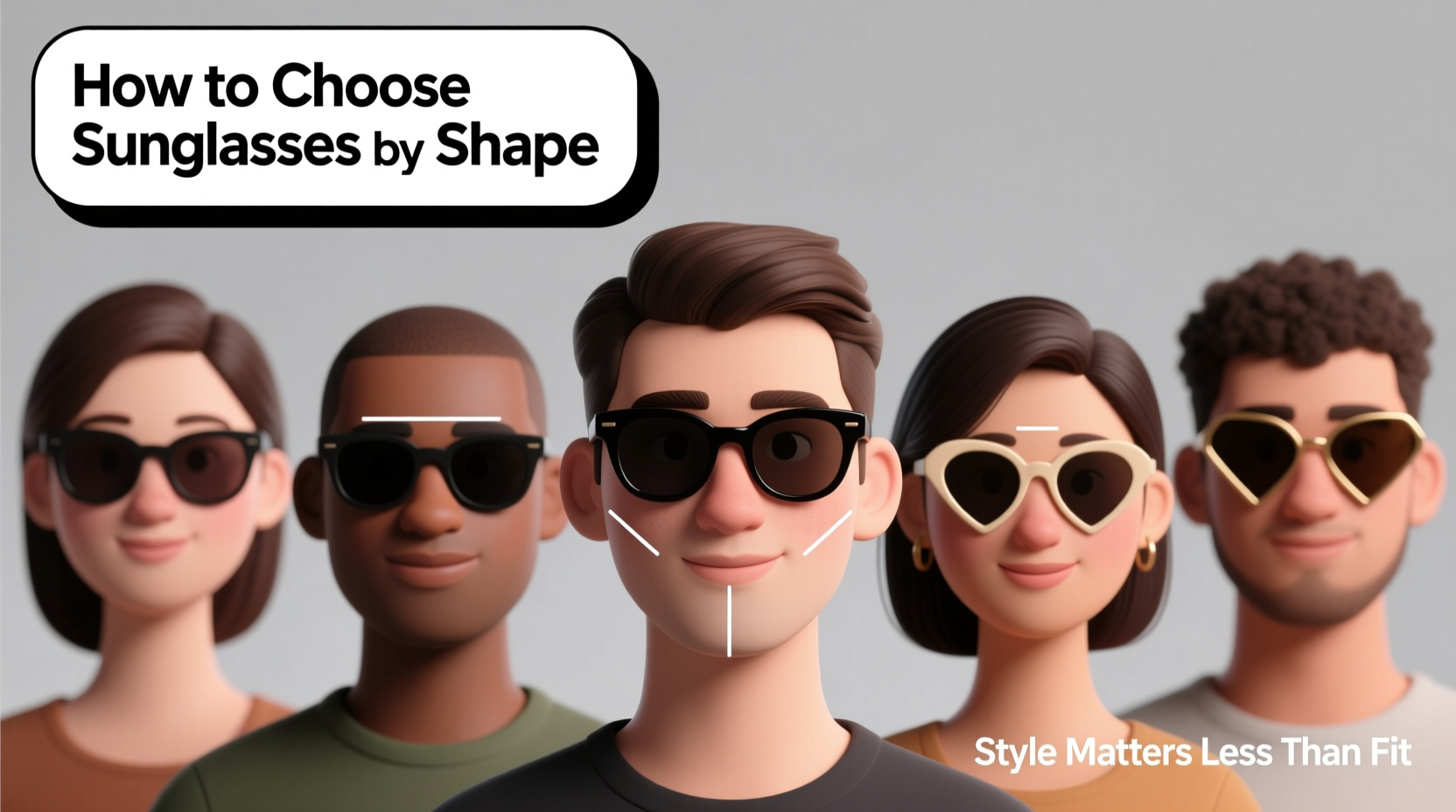 how to choose sunglasses based on face shape not just style