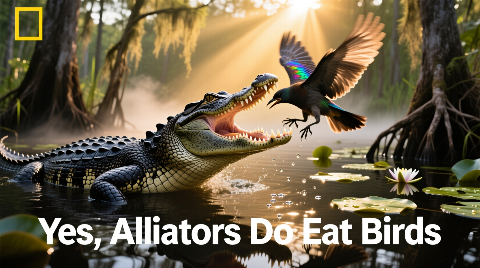 do alligators eat birds