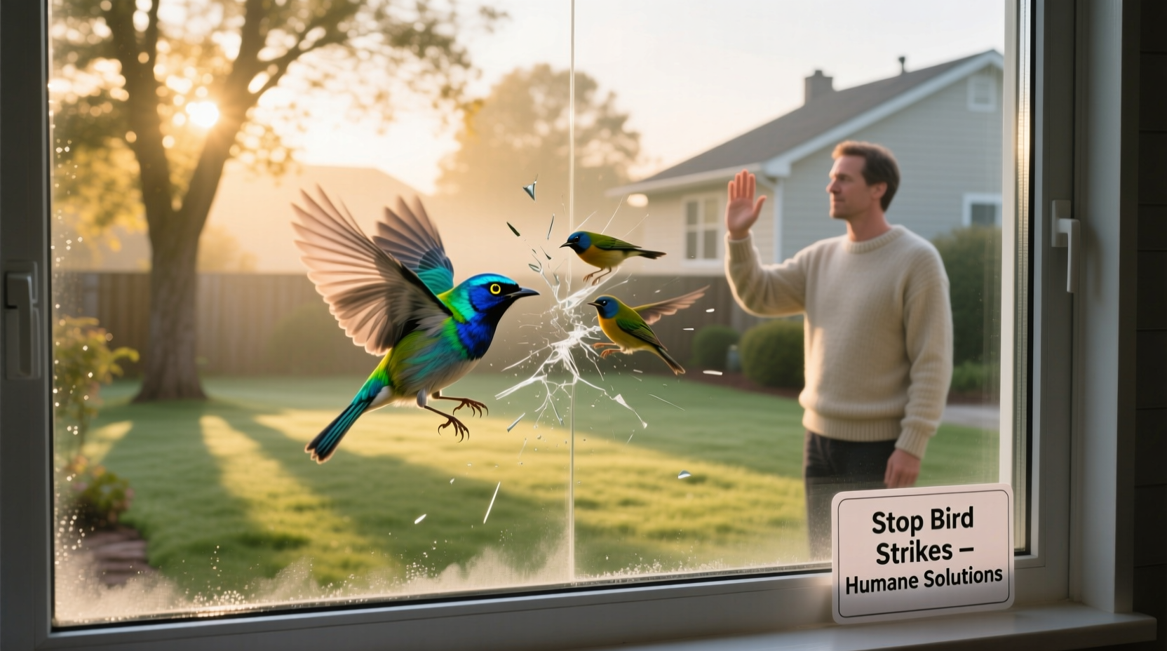 why do birds attack windows reflections and how to stop it humanely