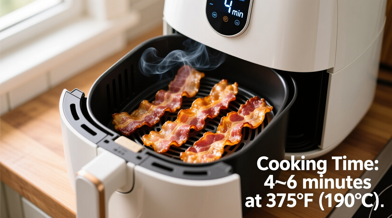 how long do you cook bacon in the air fryer