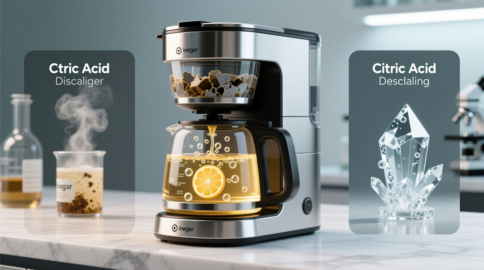 citric acid vs vinegar for coffee maker descaling