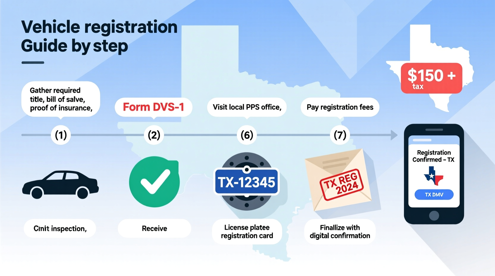 how to register a car in texas