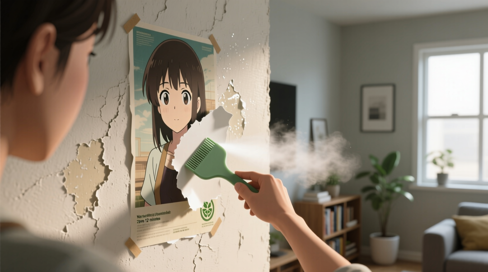 eco friendly cleaning remove poster residue safely