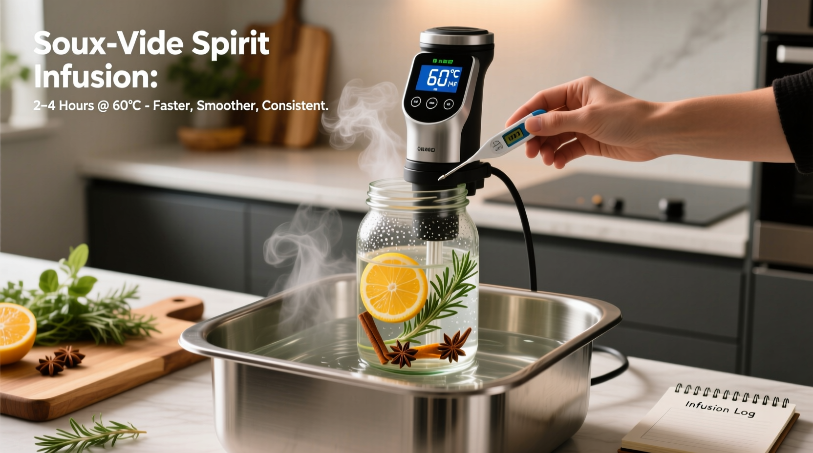 how to use a sous-vide machine to infuse spirits faster and better