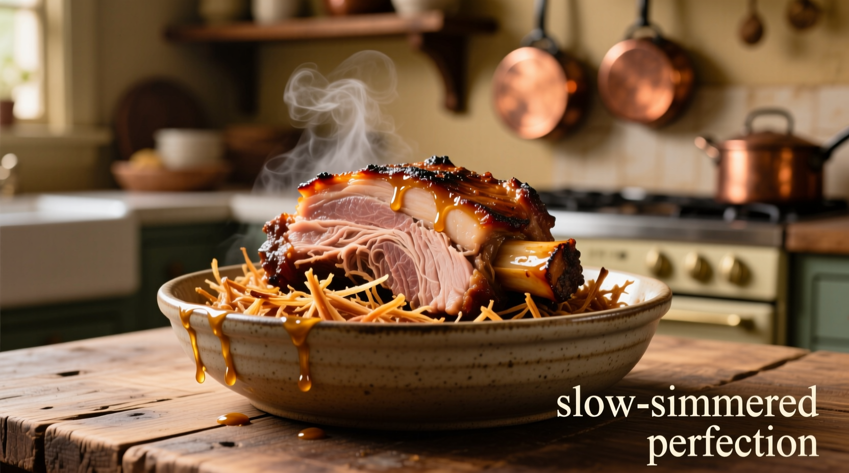 Perfectly shredded crock pot pork shoulder in bowl