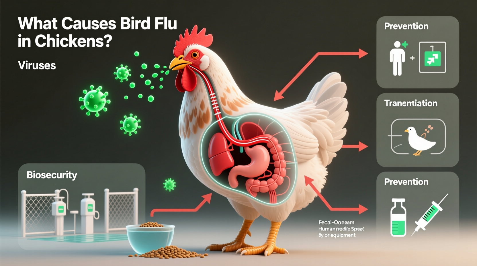 what causes bird flu in chickens