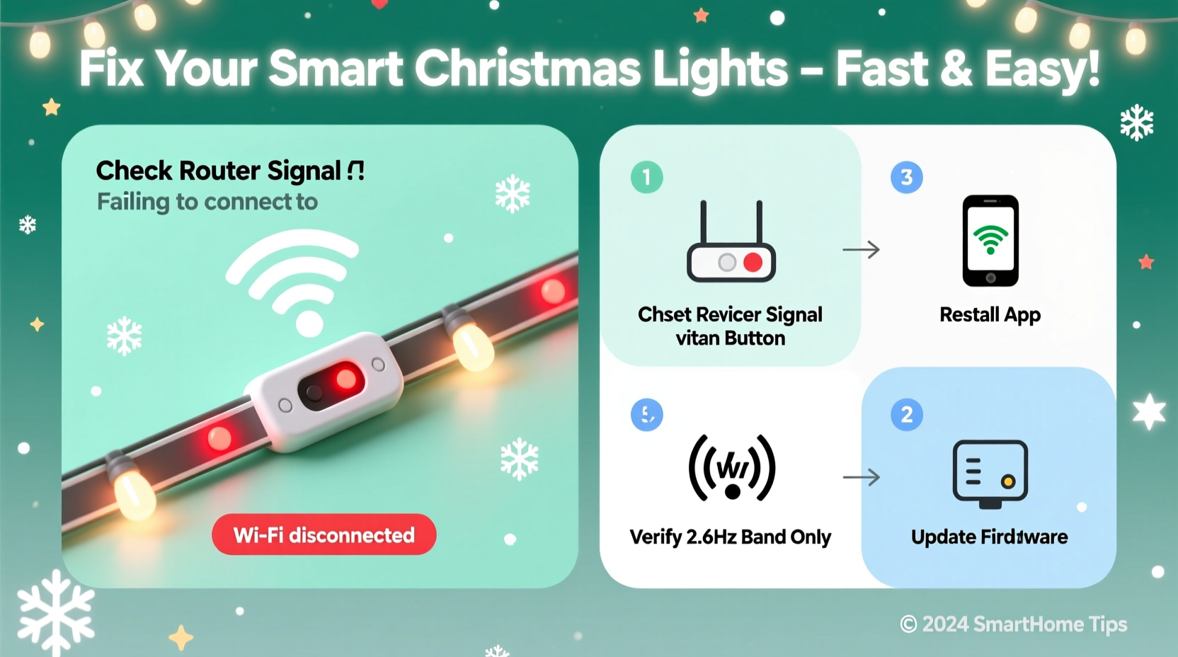 why is my smart christmas light strip not connecting to wifi fix it fast