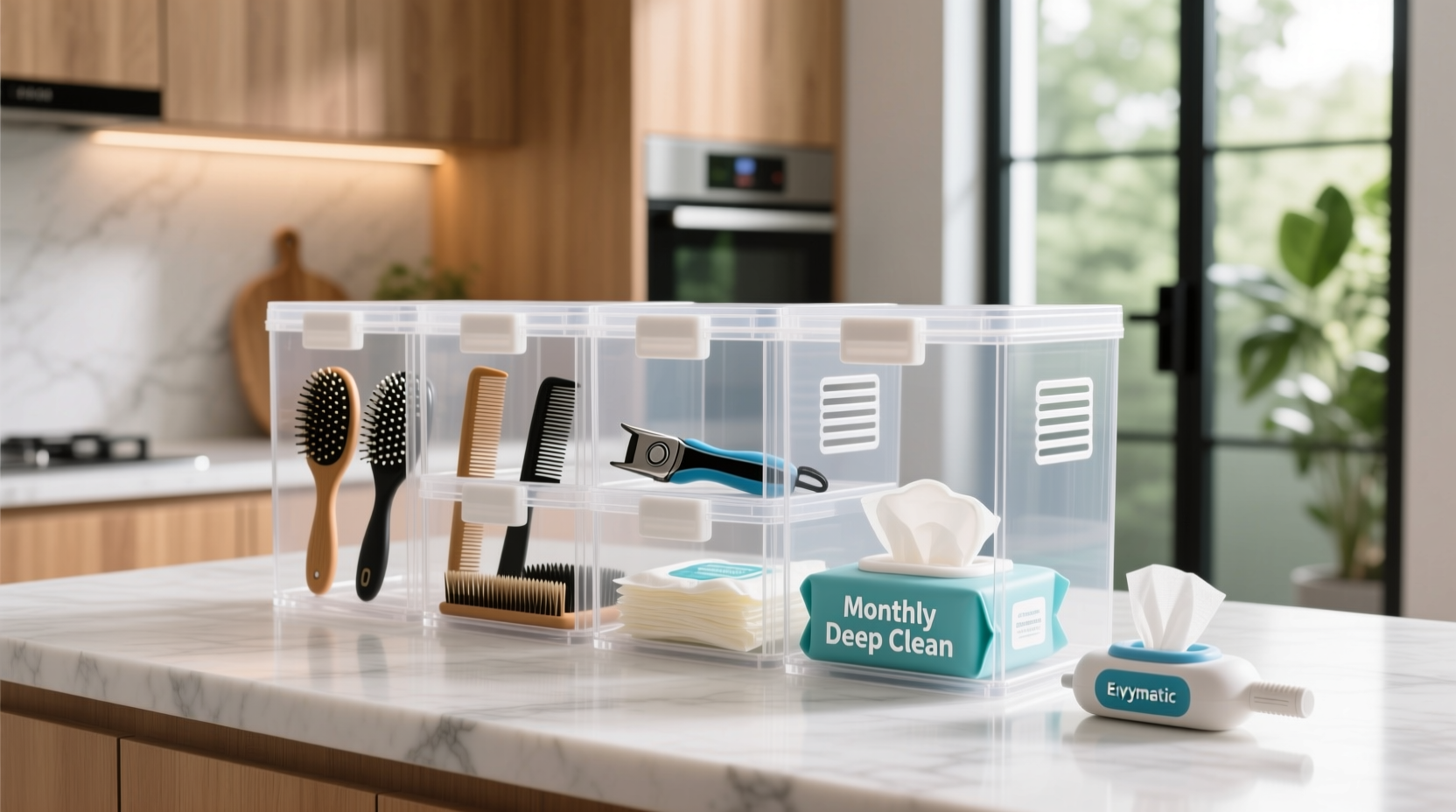 closet organization tips for pet grooming supplies