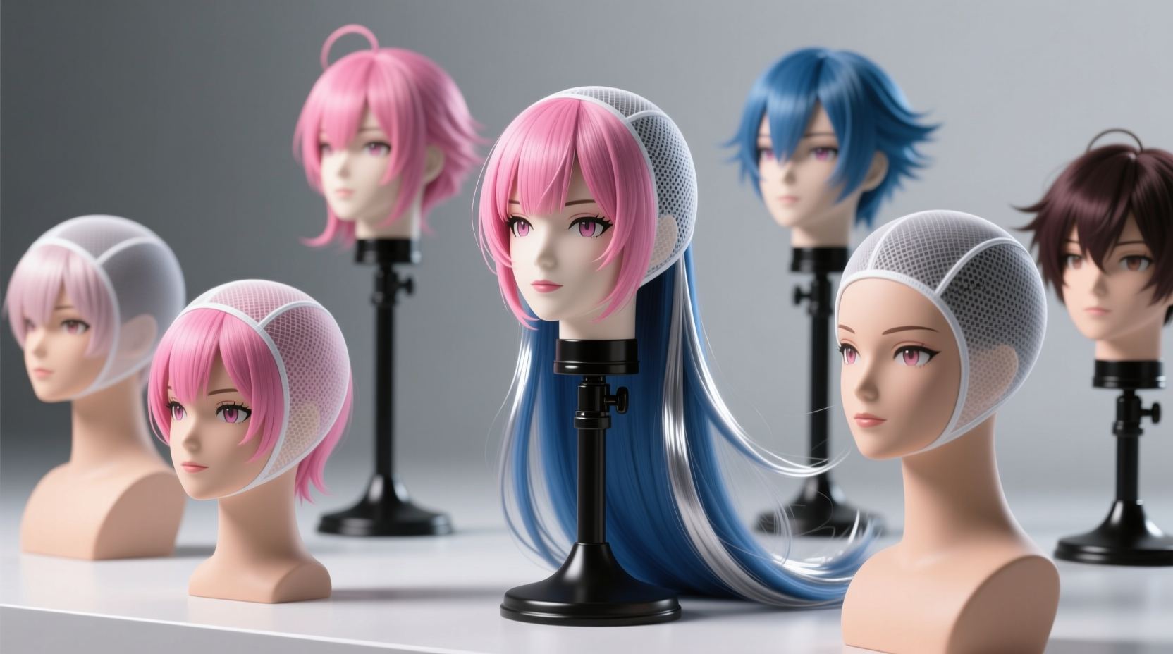 cosplay wig storage mesh cap method