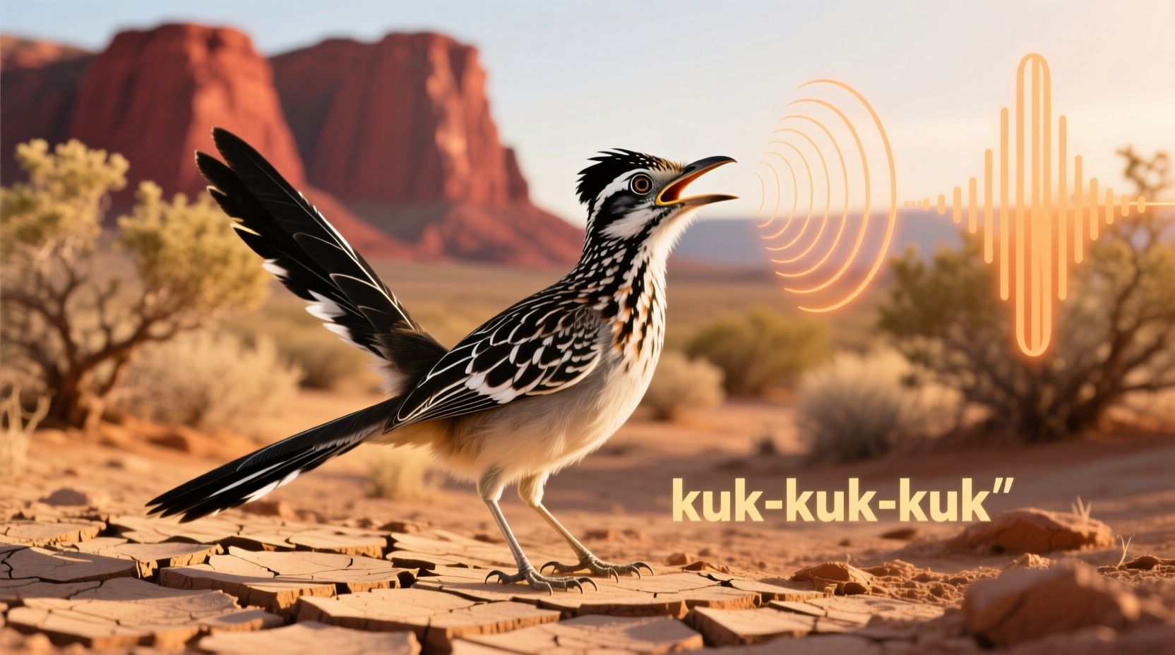 what sound does a roadrunner bird make