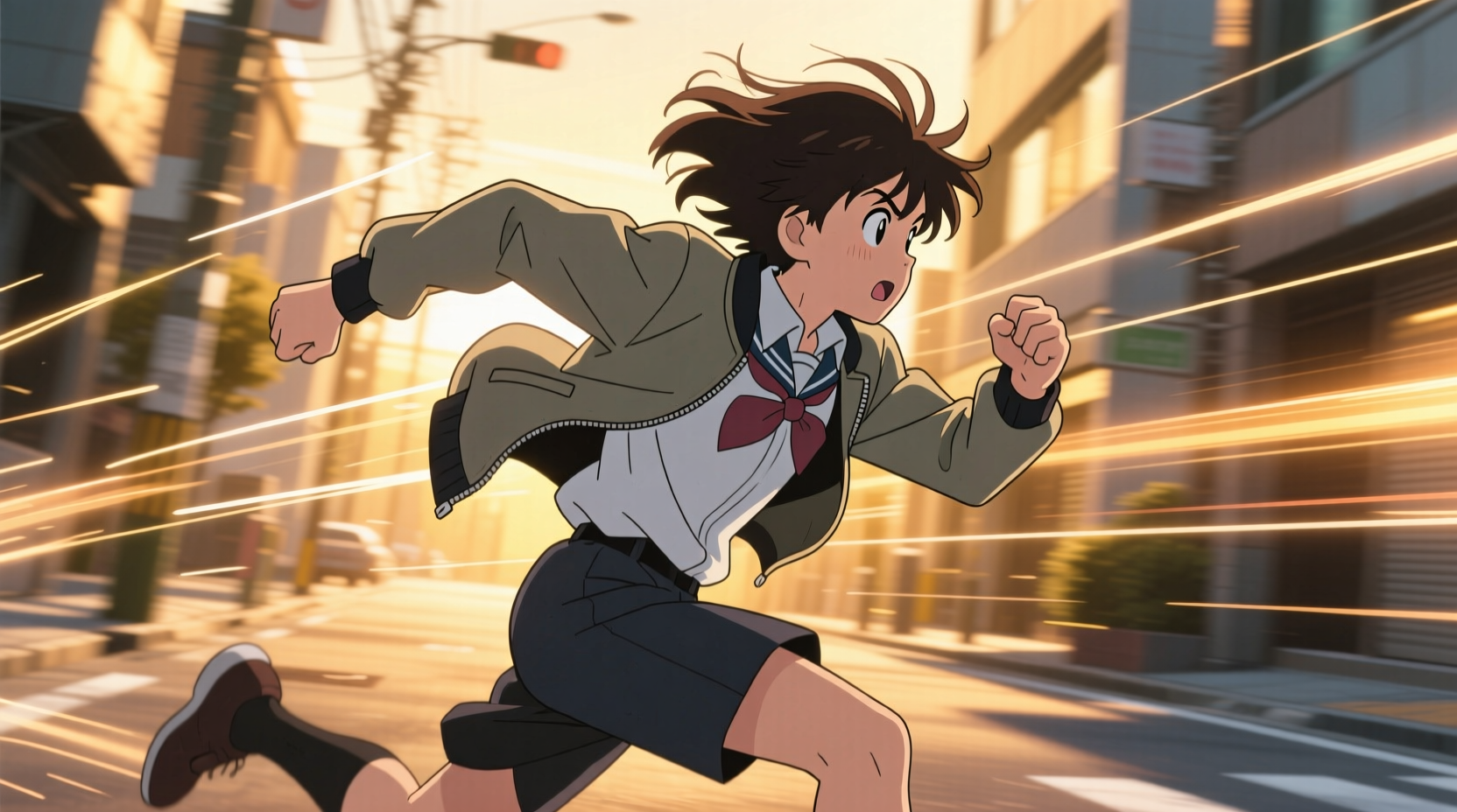 why do anime characters run with straight arms and is there meaning