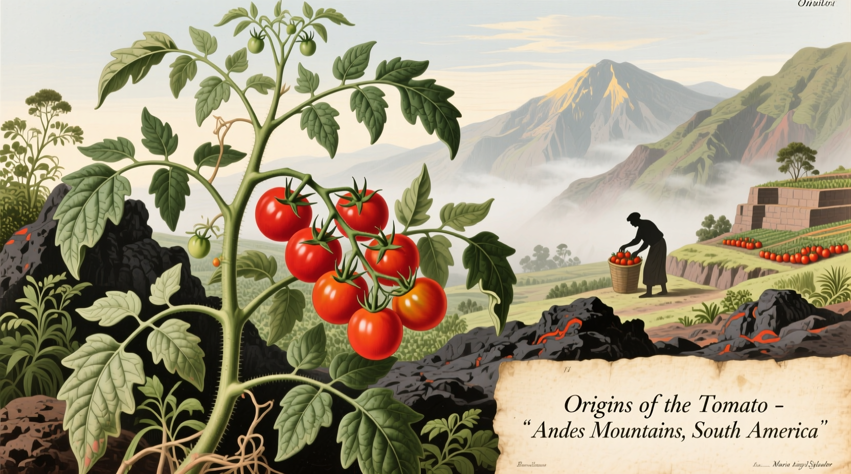 the origins of the tomato where it first grew