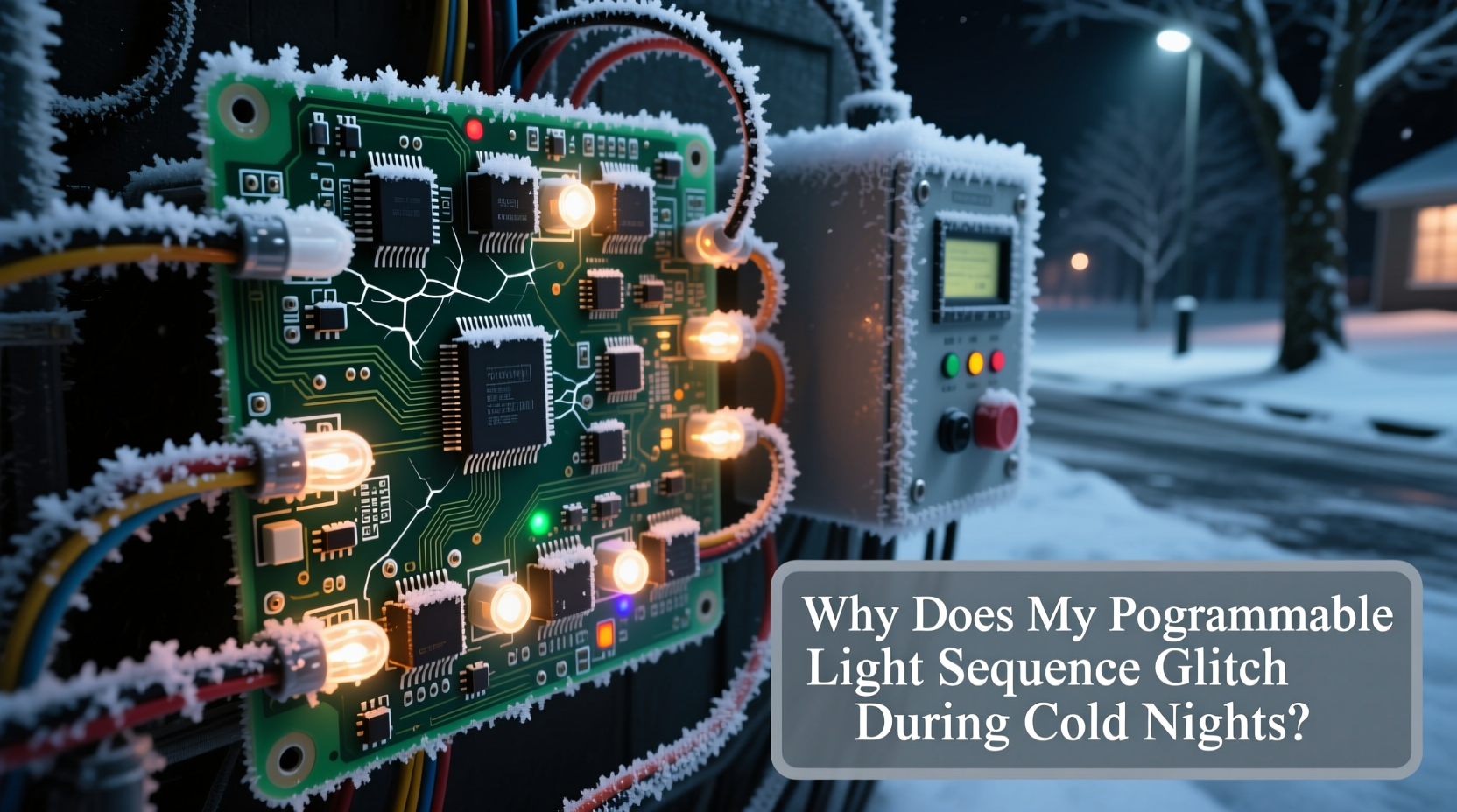 why does my programmable light sequence glitch during cold nights