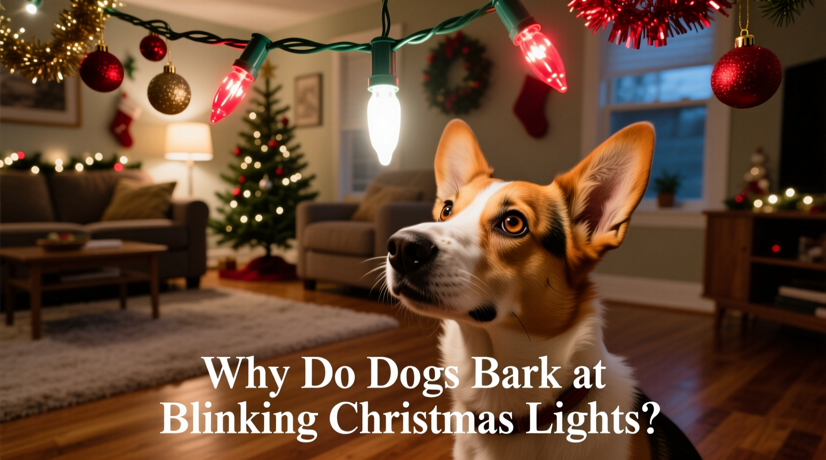 why do dogs bark at blinking christmas lights behavior explained