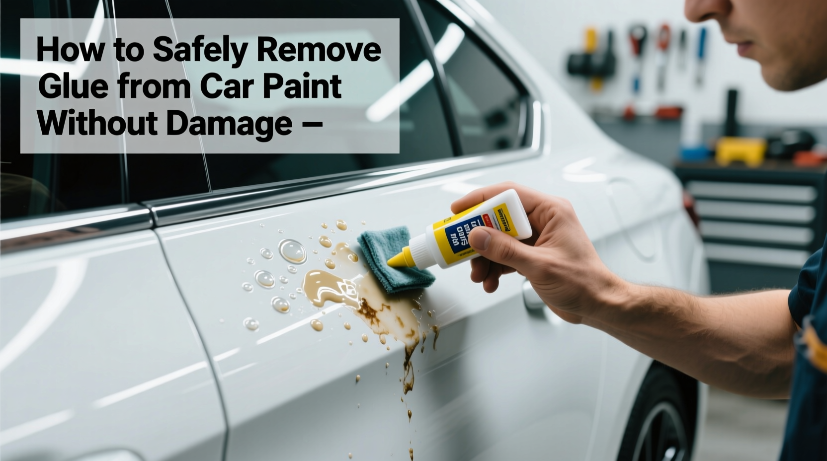 how to remove glue from car paint