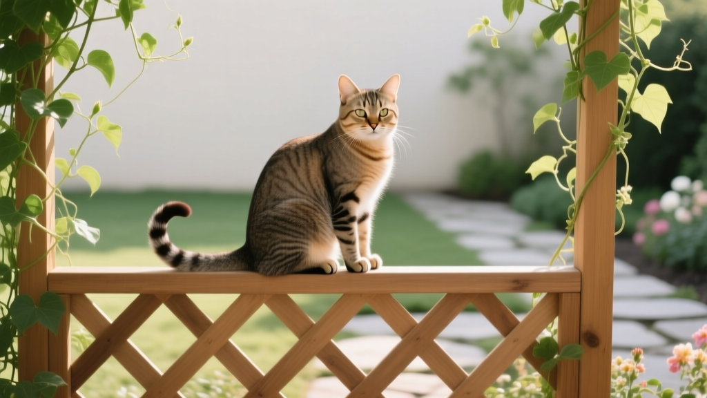Why Cats Sit on the Garden Trellis Base