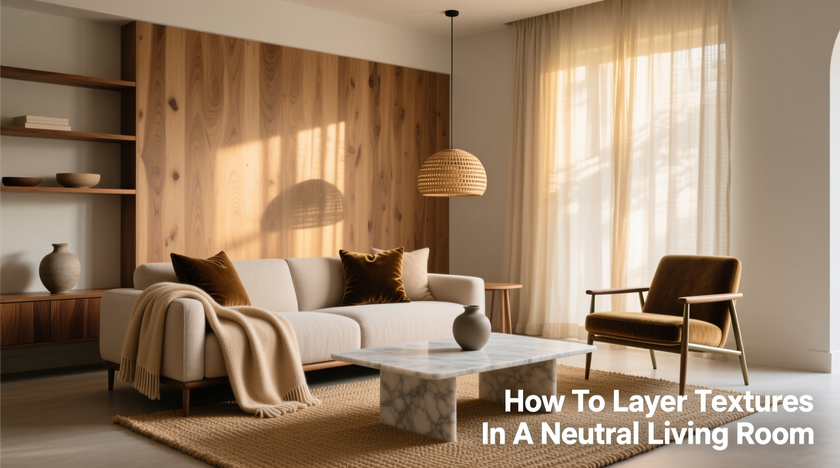 How To Layer Textures In A Neutral Living Room