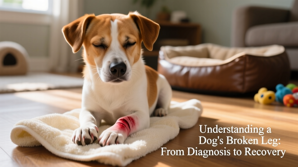 Close-up of a small dog gently resting its front leg on a soft towel, with visible swelling and slight discomfort